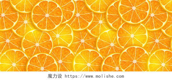 新鲜水果橙子草莓苹果海报banner背景橙色